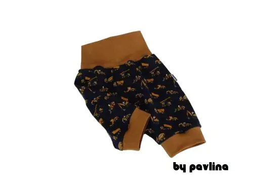 Chlapecké kraťásky/turky - St. stroje na tm. modré