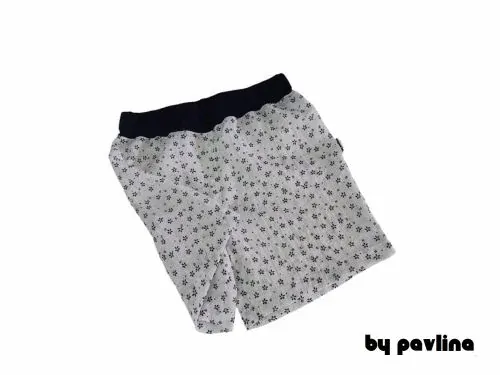 Dívčí kraťasy / šortky - Modré kytičky