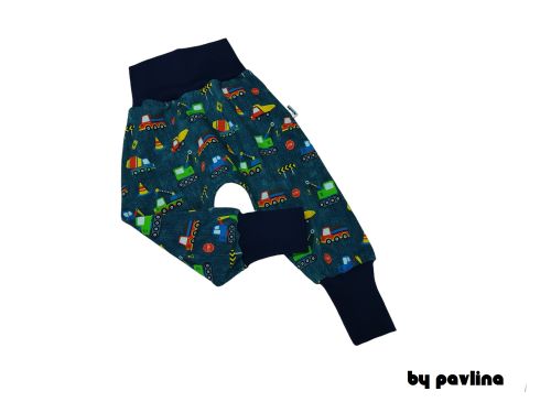 Chlapecké tepláčky / turky - Bar. stavební stroje na jeans 2