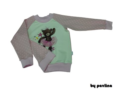 Dívčí mikina - Medvědí baletka vel. 116
