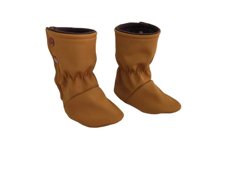 Dětské softshellové válenky / capáčky - Karamelové