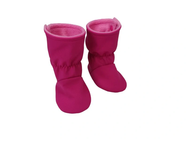 Dětské softshellové válenky / capáčky - Malinové