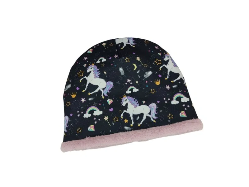Dívčí zimní klasická čepice - Magičtí jednorožci