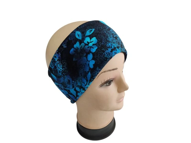 Dívčí / dámská zimní čelenka s fleecem - Modrotajemná