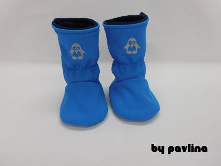 Dětské softshellové válenky / capáčky - Tučňáček