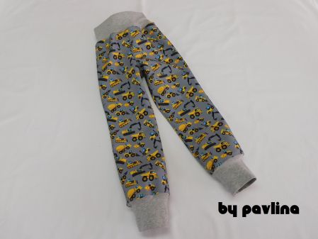 Chlapecké zimní rostoucí softshellové kalhoty - Bagry 