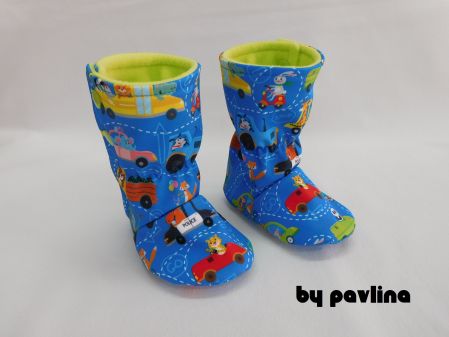 Softshellové válenky / capáčky -  Zvířátka v autíčku