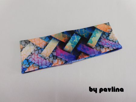 Dívčí/ dámská funkční čelenka - Barevný ratan