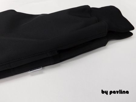 Dětské zimní softshellové kalhoty - Černé s kapsami