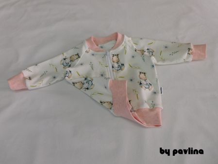 Dívčí propínací mikina - Hrošíci