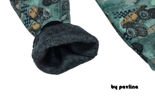 Dětské teplé tepláky - Monster truck