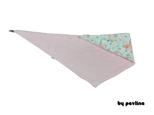 Dívčí zimní šátkošála - Ptáčci na šedé 2