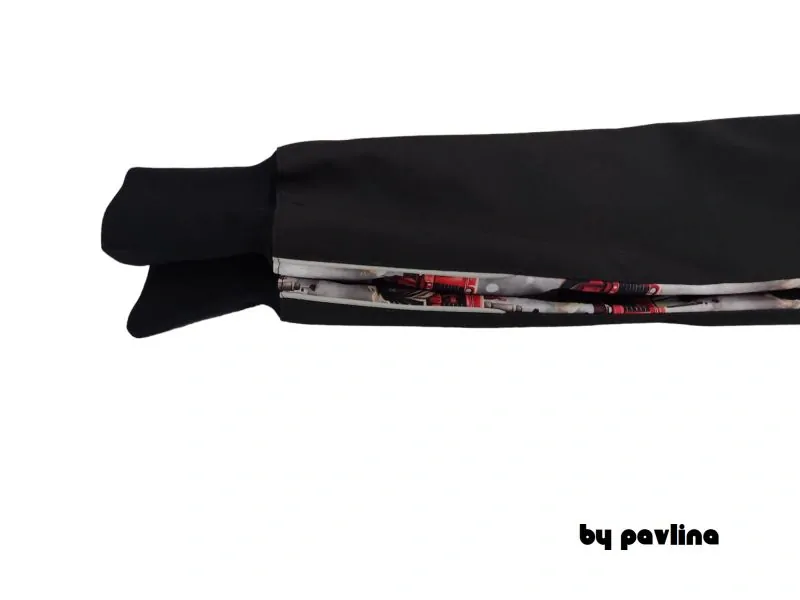 Chlapecké jarní - podzimní rostoucí softshellové kalhoty - Černé + Červené traktory