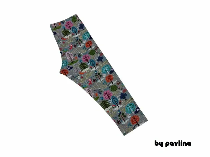 Dětské legíny - Zvířátka v barevném lese