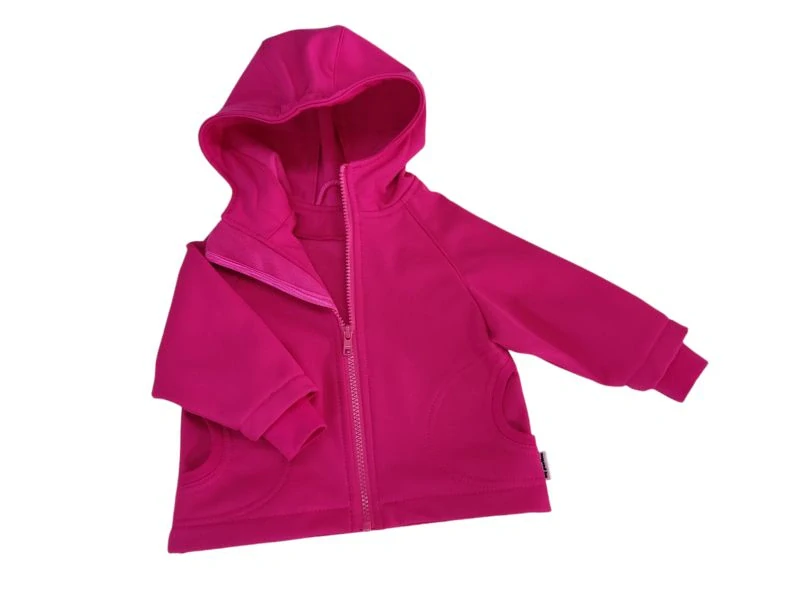Dívčí softshellová bunda - Malinová