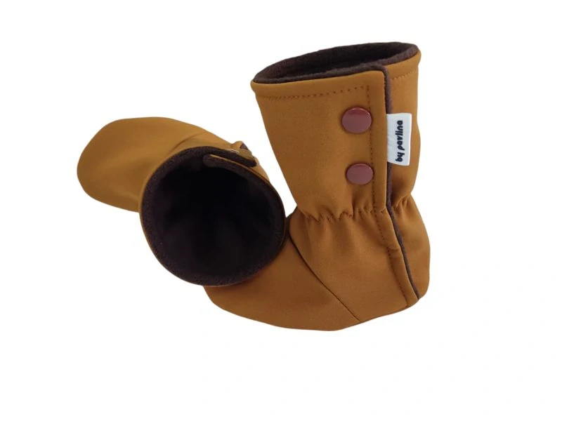 Dětské softshellové válenky / capáčky - Karamelové