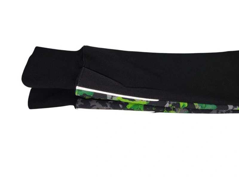 Dětské zimní rostoucí softshellové kalhoty  - Černé + Dino maskáč