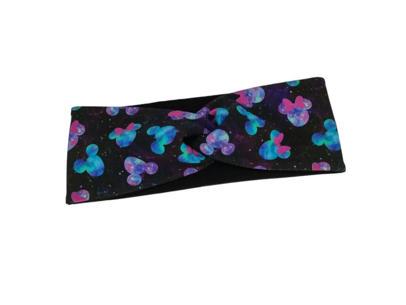 Dívčí / dámská zimní čelenka s fleecem - Barevné myšky