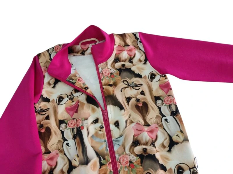 Dívčí mikina na zip - Pejsánci vel. 122