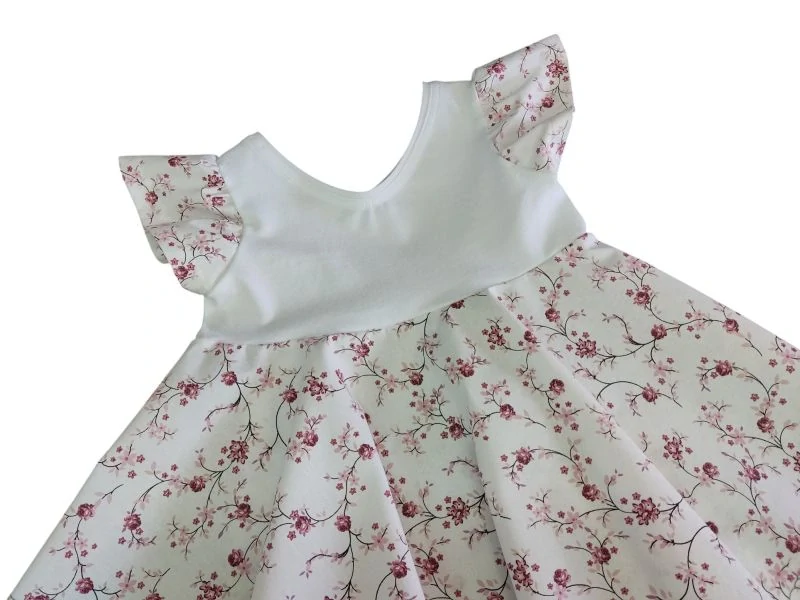 Dívčí letní šaty - Drobné převislé růžičky