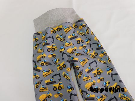 Chlapecké zimní rostoucí softshellové kalhoty - Bagry 