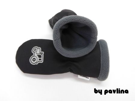 Chlapecké softshellové rukavice -Traktůrek