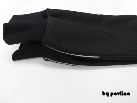 Dětské zimní softshellové kalhoty - Černé s kapsami