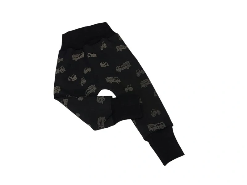 Zimní softshellové turky - Reflexní auta na černé