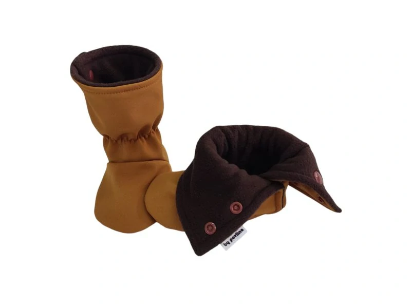 Dětské softshellové válenky / capáčky - Karamelové