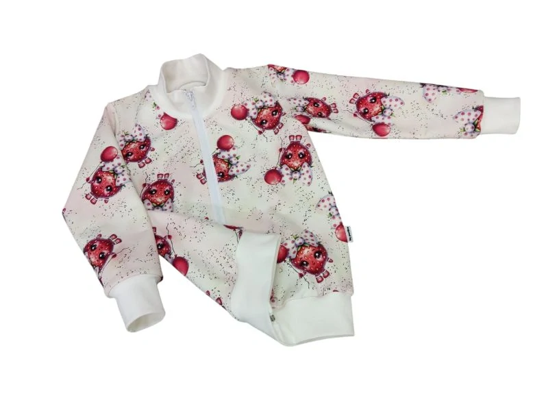 Dívčí mikina na zip - Srdíčka s mašlí