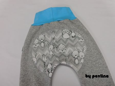 Dětské teploučké turky / prdeláčky - Šedý melír