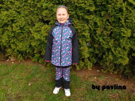 Dívčí softshellová bunda - Ostružinová