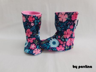 Softshellové válenky / capáčky - Modré sedmikrásky