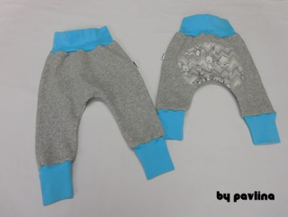 Dětské teploučké turky / prdeláčky - Šedý melír