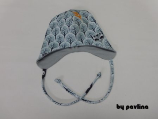 Dětská čepka na zavazování - Zvířátka v lese 2