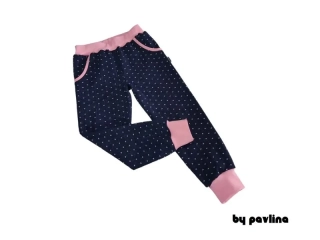 Dívčí tepláky - Srdíčka na jeans