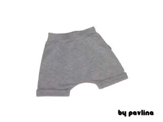 Dětské kraťásky / turky - Sv. šedý melír
