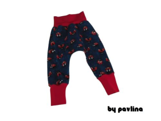 Dívčí tepláčky / turky - Červené berušky