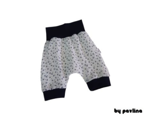 Dívčí kraťásky / turky - Modré kytičky