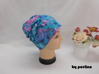 Dívčí / dámská čepice - Ledové květy 2