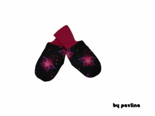 Dívčí softshellové rukavice 2 - Motýlci