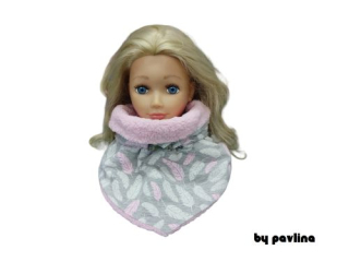 Dívčí zimní šátkošála - Peříčka