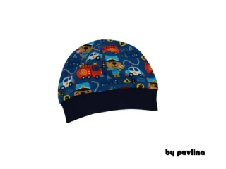 Dětská čepice s lemem - Hasiči a policie