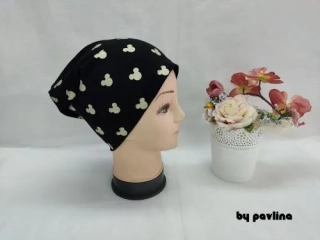 Dívčí / dámská čepice - Zlaté myšky