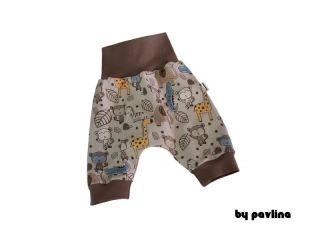 Dětské kraťásky / turky - Kreslená afr. zvířátka