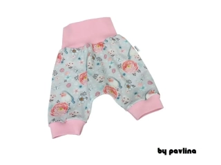 Dívčí kraťásky / turky - Ptáčci na šedé