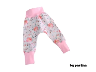 Dívčí tepláčky / turky - Ptáčci na šedé