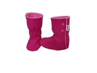 Dětské softshellové válenky / capáčky - Malinové