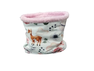 Zimní oboustranný nákrčník - Srnky