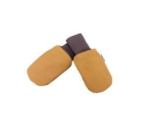 Kojenecké softshellové rukavice - Karamelové